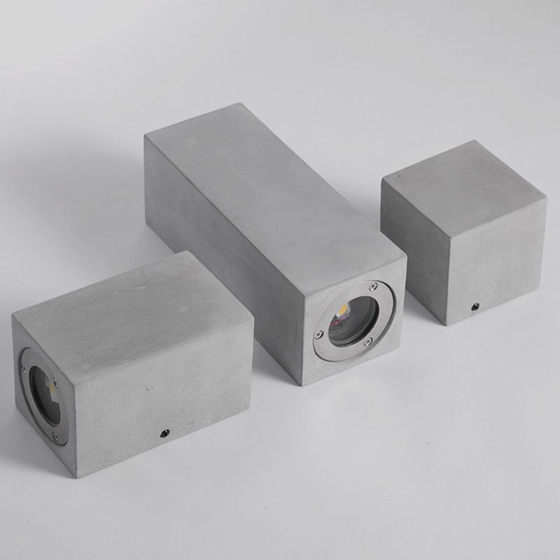 Waterproof Cement Wall Light Fixture Modern Style Wall Sconce Light in Gray