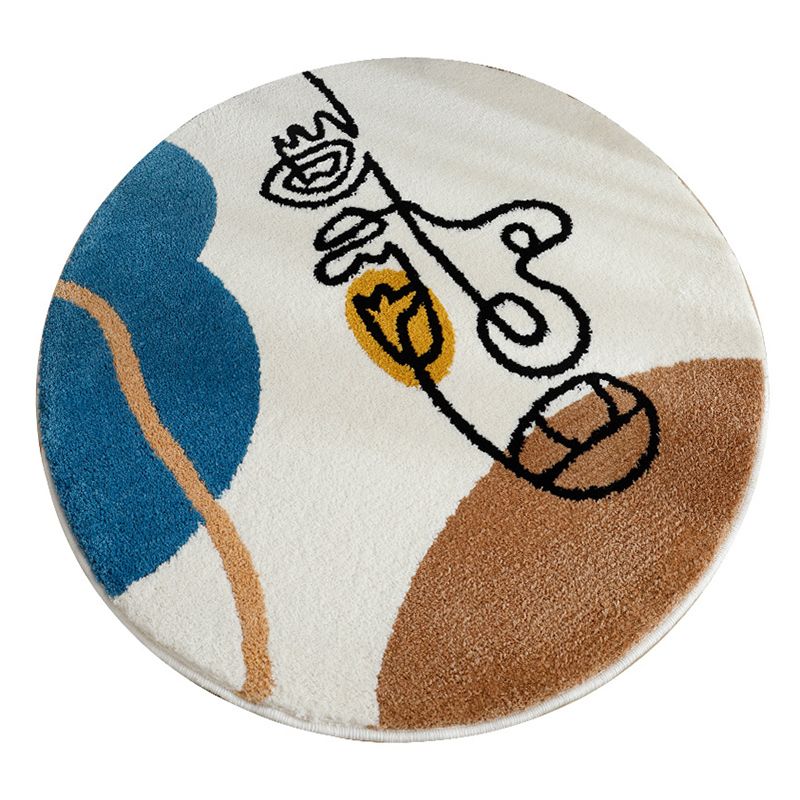 Bruin kleurbloktapijt Polyester modern tapijt Wasbaar tapijt voor woondecoratie