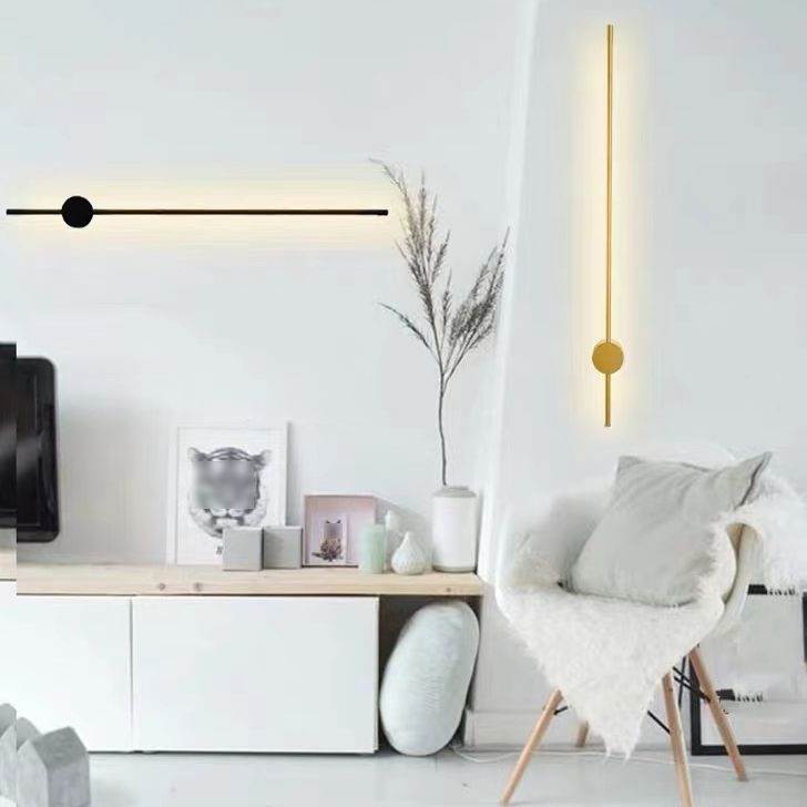 Luz de aluminio Luces de pared de la pared Moderna Nórdica 1 Cabeza de montaje en la pared para el dormitorio