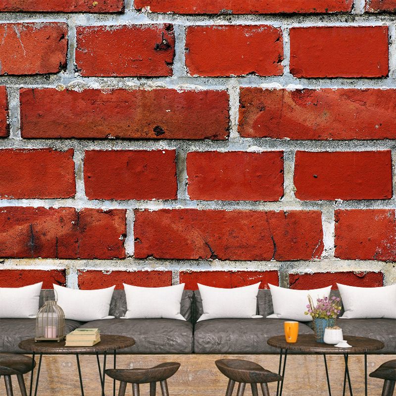 Countryside Style Brick Wall Covering Living Room Home Decor, Customized Size
