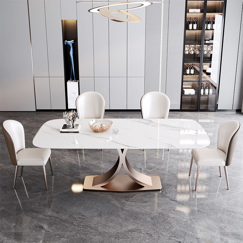 Modern Dining Rectangle Table Dining Sintered Stone Table for Home Use