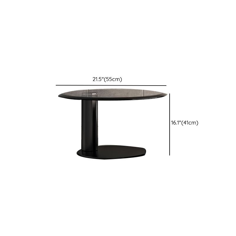 Contemporary Coffee Table Solid Wood Round Pedestal Coffee Cocktail Table