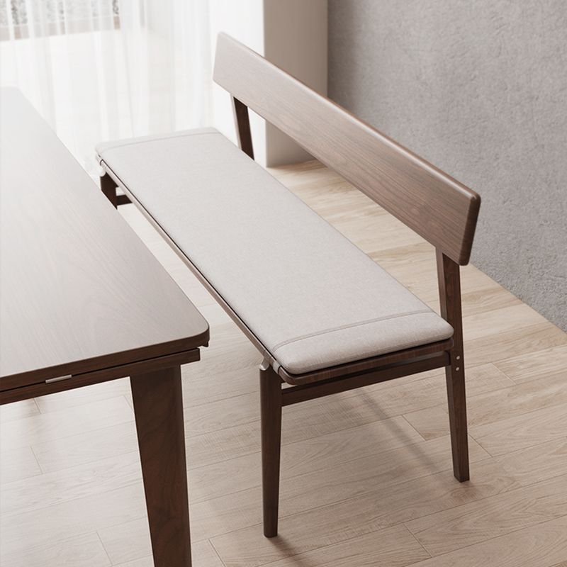 Rectangle Backrest Restaurant Bench Modern Seating Bench with Upholstered