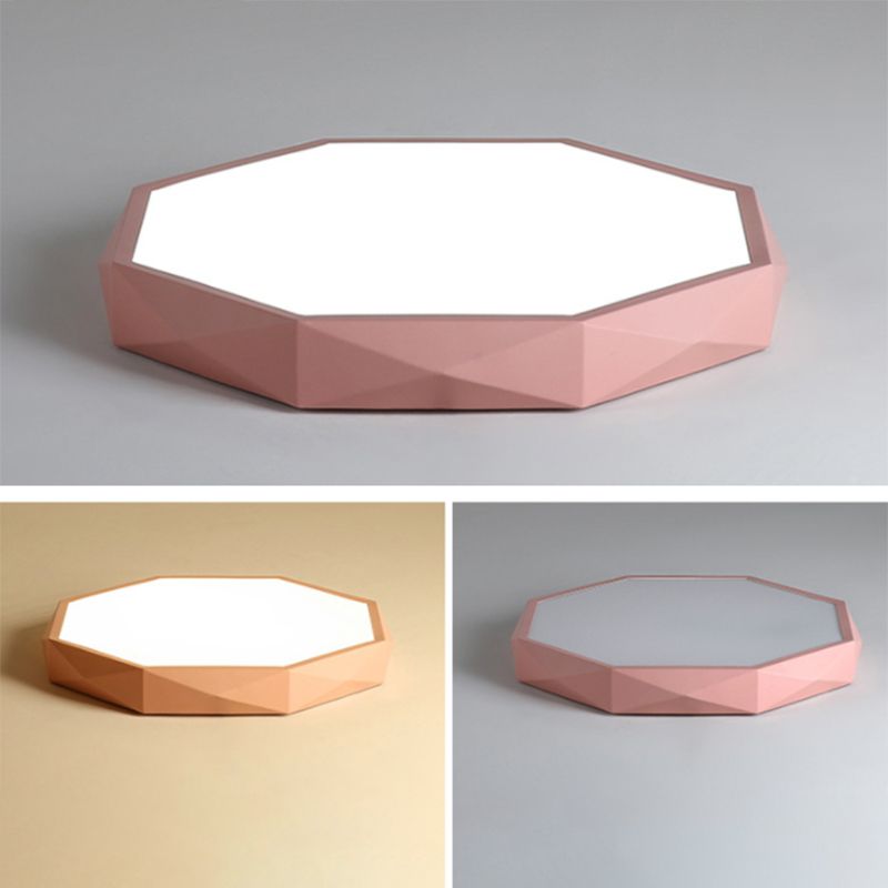 LED-Unterputzbeleuchtung für Schlafzimmer, Unterputzleuchte im minimalistischen Stil mit geometrischem Metallschirm