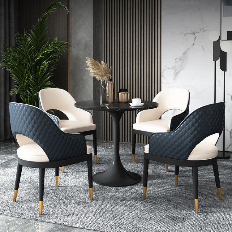 Modern Style Sintered Stone Dining Set Round 1/2/5 Pieces Dining Set for Home Use