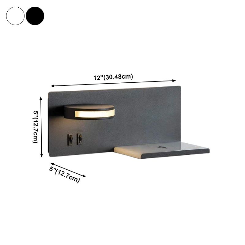 Forma geométrica de lectura de metal luz de pared estilo moderno 2 luces de montaje de pared lámpara de luz