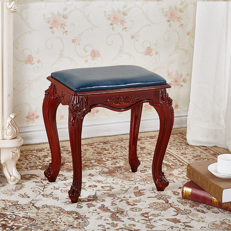 Mid-Century Modern PU Leather Ottoman Plain Rectangle Mildew Resistant Target Pouf