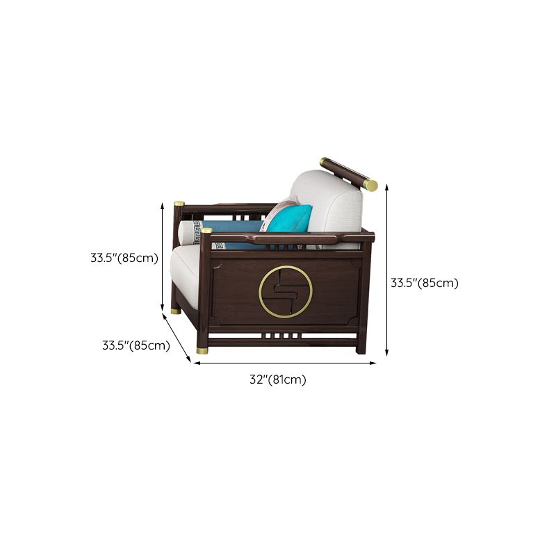 33"H Contemporary Sectional Sofa Fabric Sectional with Bostol Pillows