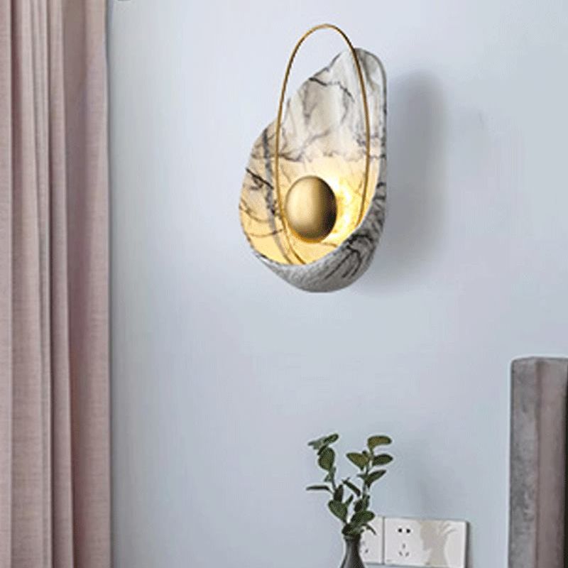 Conchoidal SCONCE LICTE FICTURE Moderne Creative Style Resin 1 Light Sconces