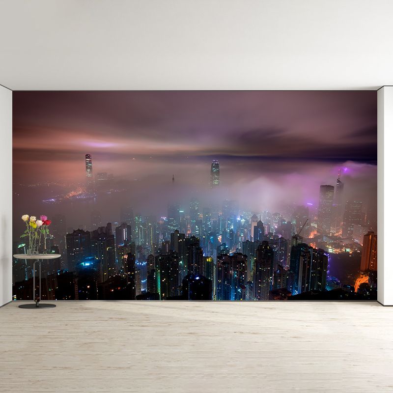 Environment Friendly Resistant Mural Wallpaper City Landscape Living Room Wall Mural