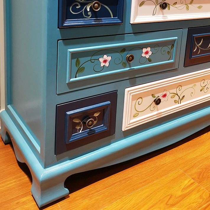 Coastal Storage Chest Dresser Wooden Dresser with Multi Drawers