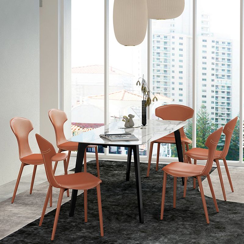 Contemporary Faux Leather Dining and Accent Chairs for Kitchen