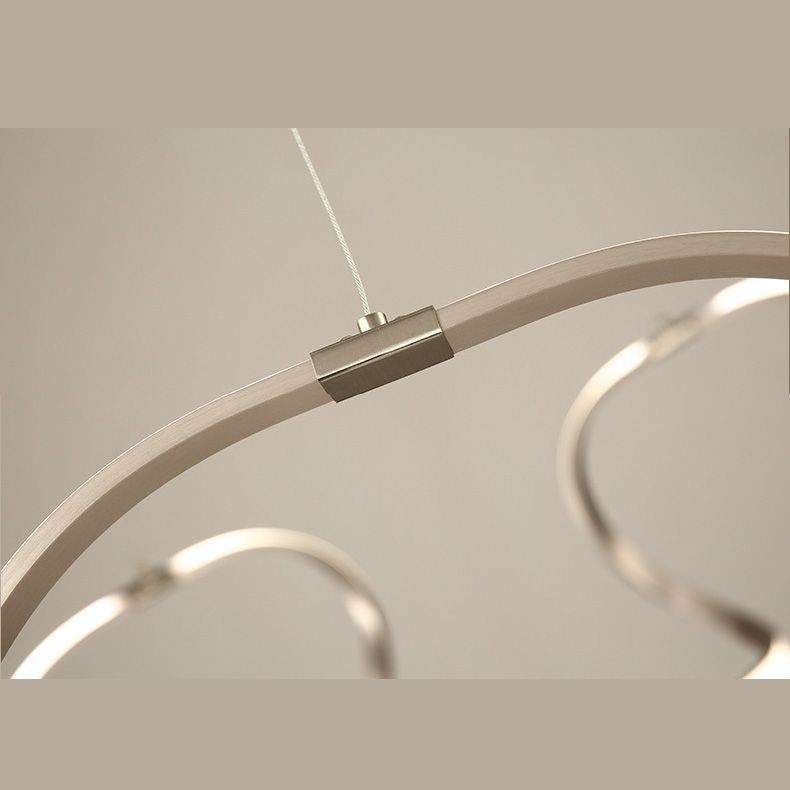 Lámpara de araña retorcida LED moderno de techo acrílico Luz para la sala de estar para la sala de estar dormitorio