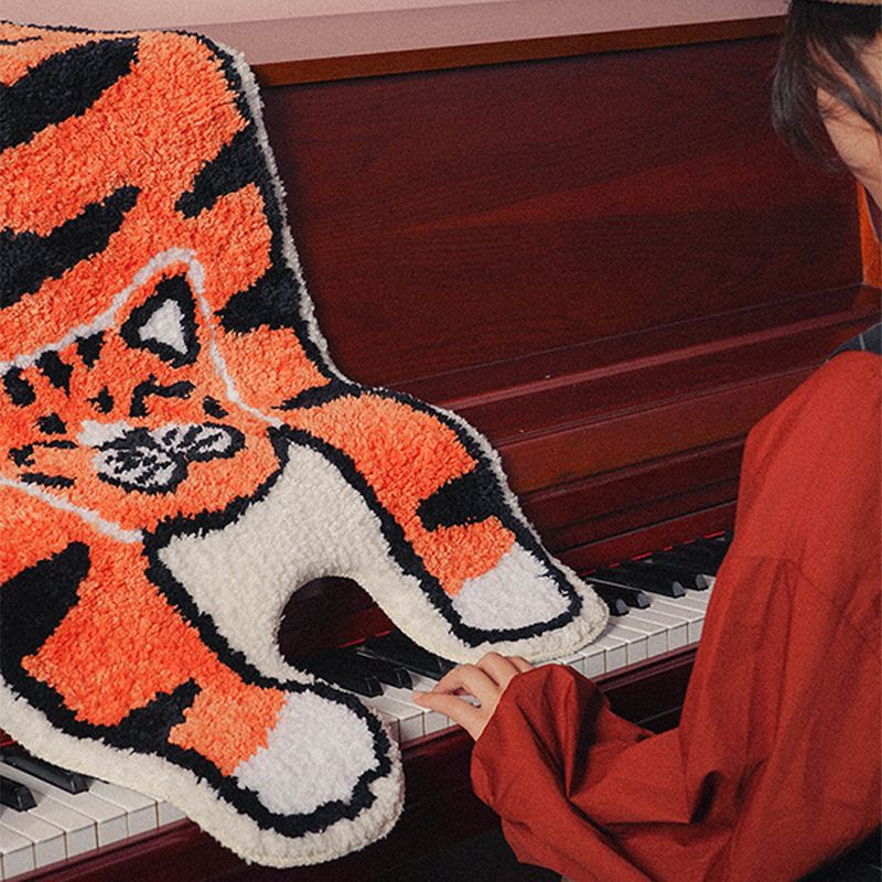 Funky Area Carpet Fancy Animals Print Carpet Polyester Stain Resistant Washable Rug for Living Room