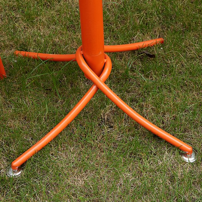 Metal Indoor-Outdoor Bar Height Table Contemporary Bar Table with Pedestal