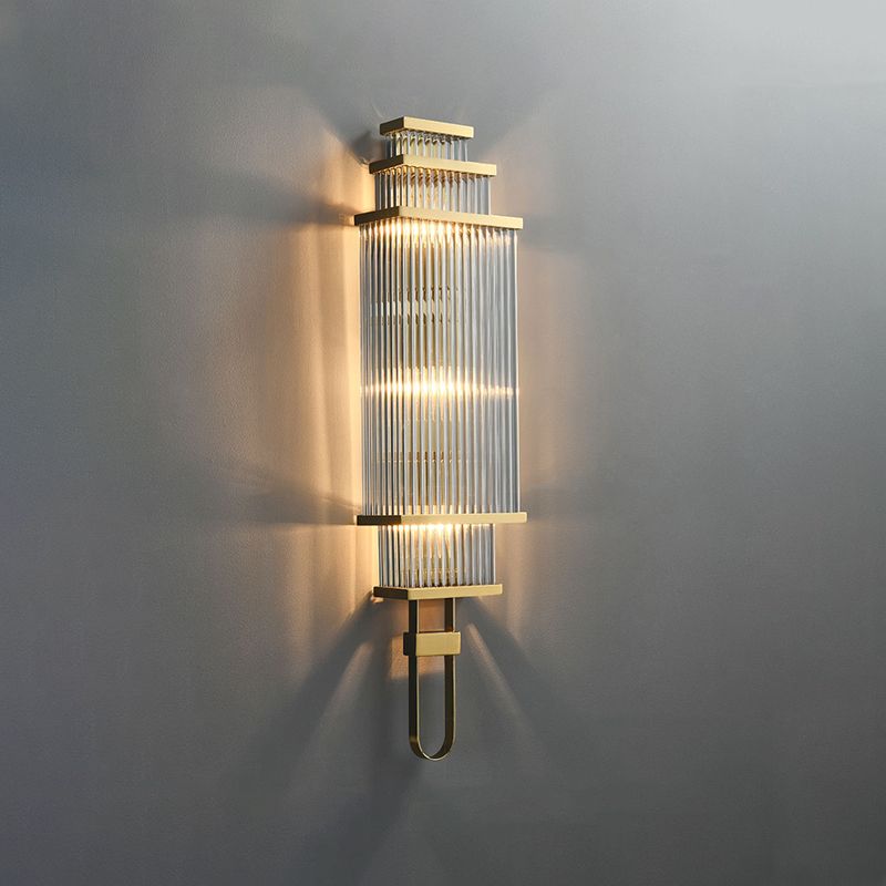 Iluminación de pared geométrica de vidrio estilo moderno múltiples luces de luz montada en la pared