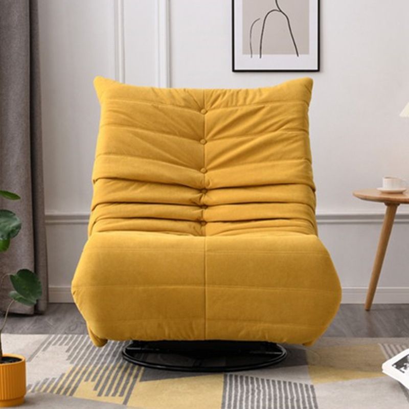 34.6"Wide Swivel Slipper Chair, Tight Back Armless Single Chair for Bedroom