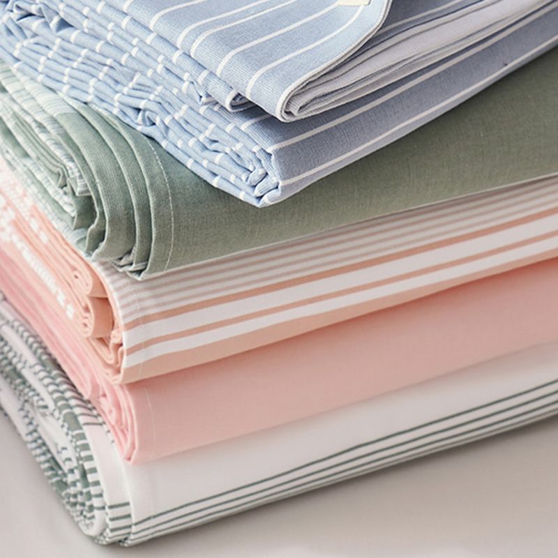 Vintage Bed Sheet Striped Print 100 Cotton Fade Resistant Bed Sheet
