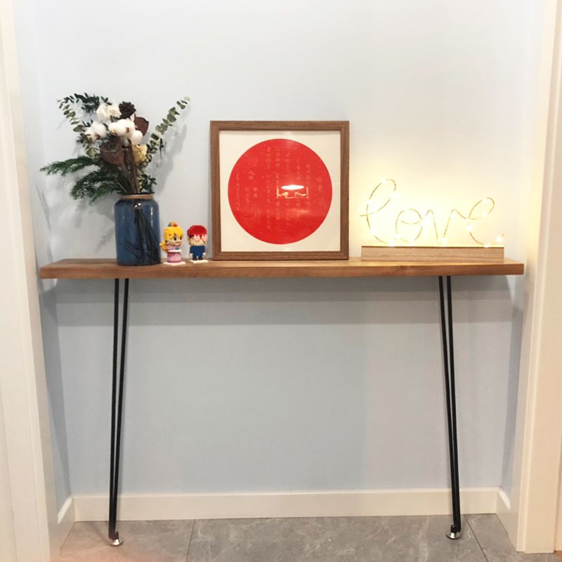 Contemporary Console Table Pine Solid Wood Rectangle Console Table
