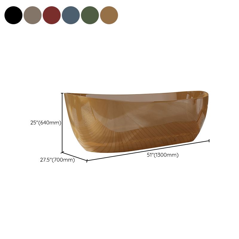 Soaking Stand Alone Bathtub Oval Antique Finish Modern Bath Tub
