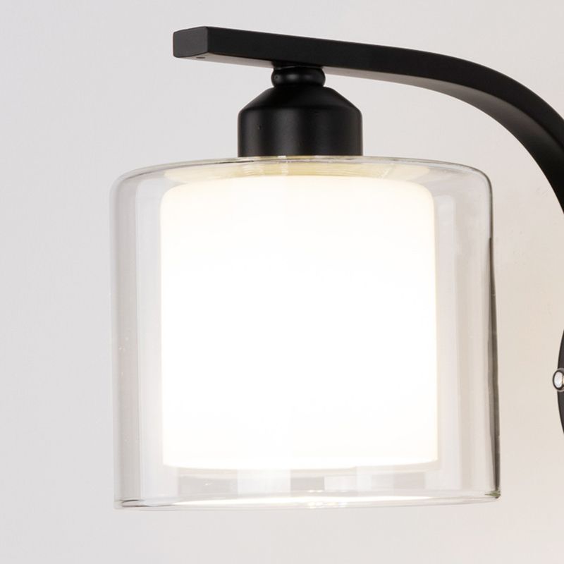 Hedendaagse stijl cilinder wand gemonteerd lichtglas 1 licht wandlamp barmonus