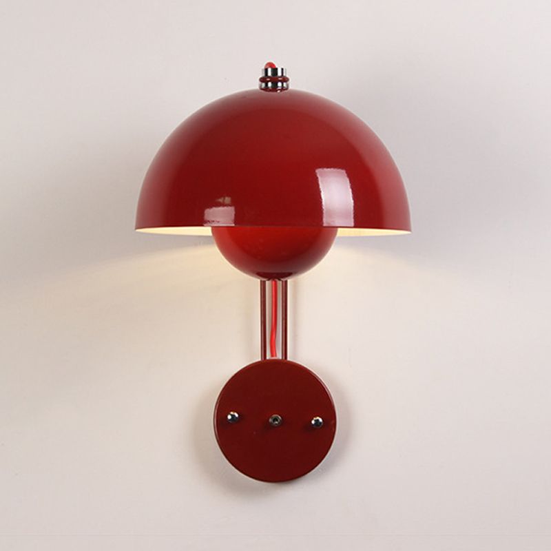 Macaron Wall Light 1-Light Wall Mount Lamp with Metal Shade for Bedroom