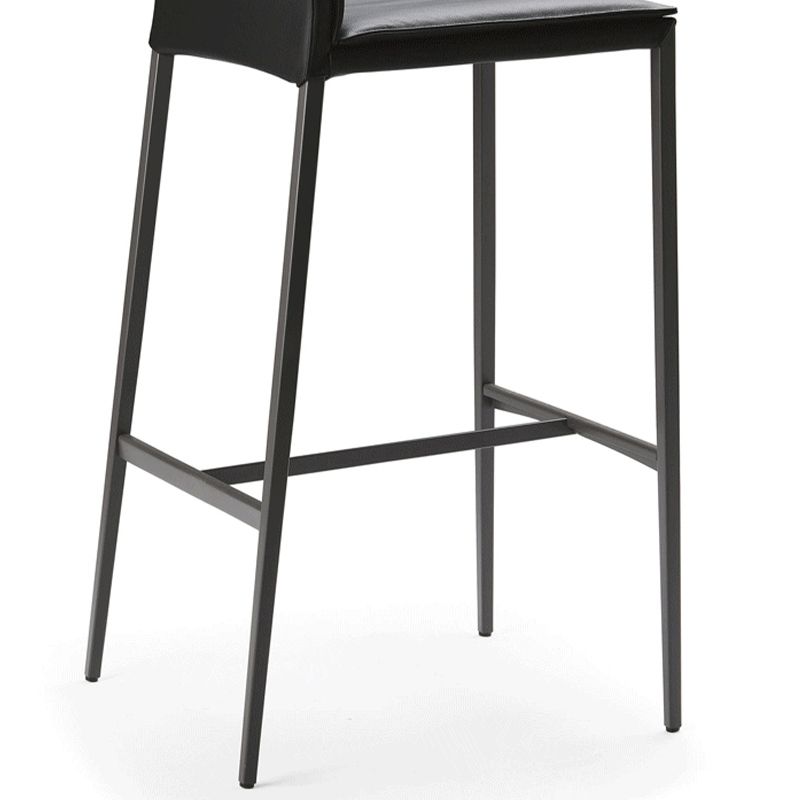 Modern Bar Stool Leather Backrest Counter Stool for Dining Room