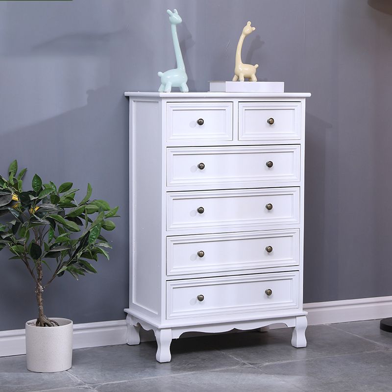 14" D Solid Wood Storage Chest Traditional Vertical Lingerie Chest with Drawers