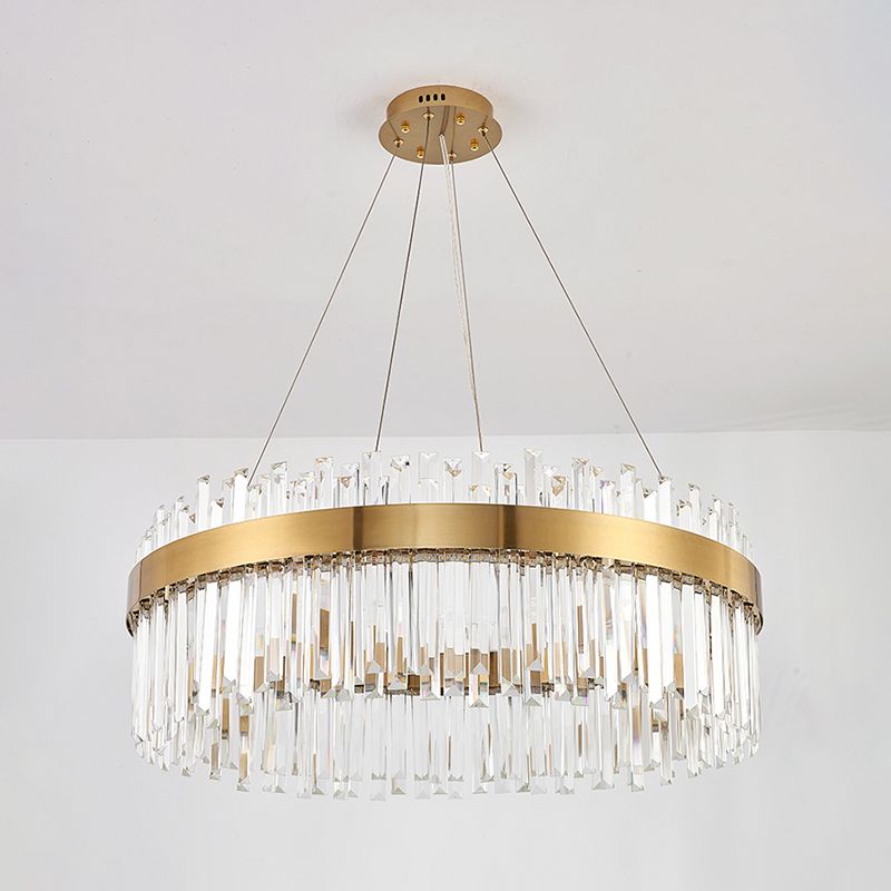 Hedendaagse luxe led hangende lamp metalen kroonluchter voor woonkamer