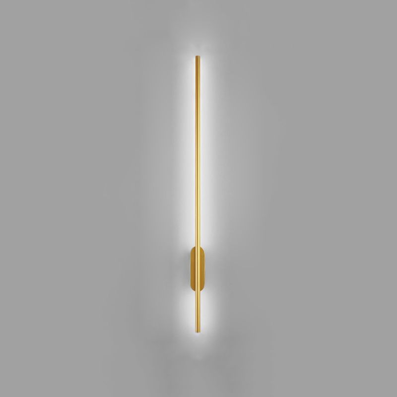 1-Light Ribbon Wall Sconce Modern Simple Style Metal Wall Lighting in Gold