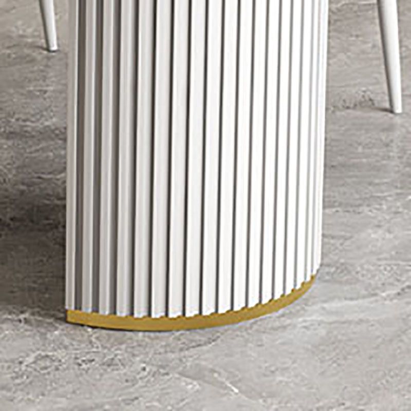 Irregular Shape Dining Table for Restaurant Sintered Stone Table with Double Pedestal