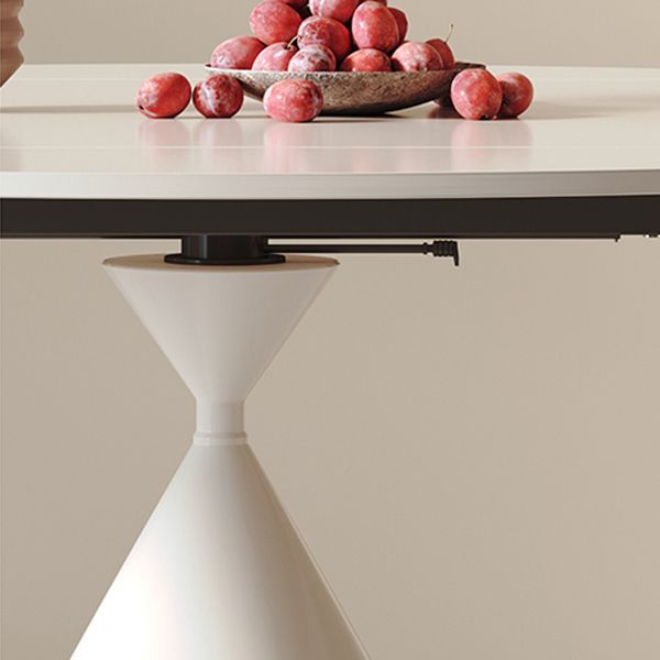 Contemporary Extendable Sintered Stone Top Dining Table with Chairs