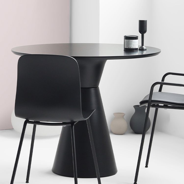 Moderne tulpenbasis eettafel hout en stalen ronde dinette tafel voor eetkamer