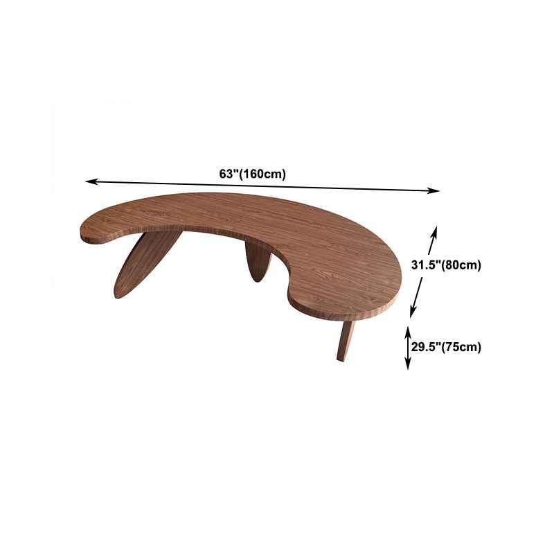 Modern Unconventional Shape Office Desk Solid Wood Writing Desk for Home