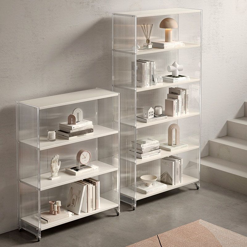 Contemporary Closed Back Bookshelf Acrylic Bookcase for Home Office