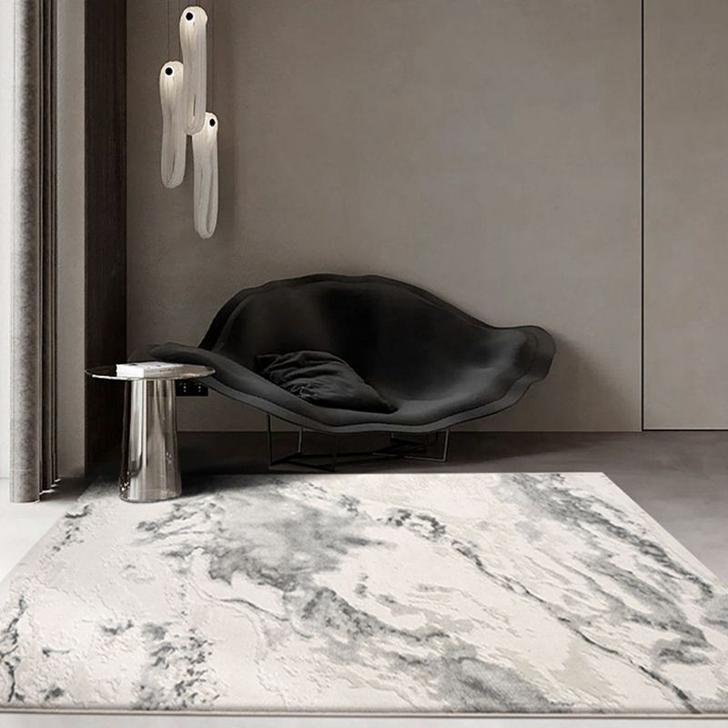 Bold Colorblock Rug Morandi Color Area Rug Polyester Easy Care Carpet for Home Decoration