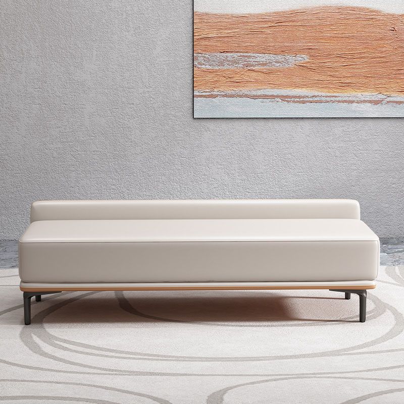 Modern Cushioned Seating Bench Backrest Entryway and Bedroom Bench