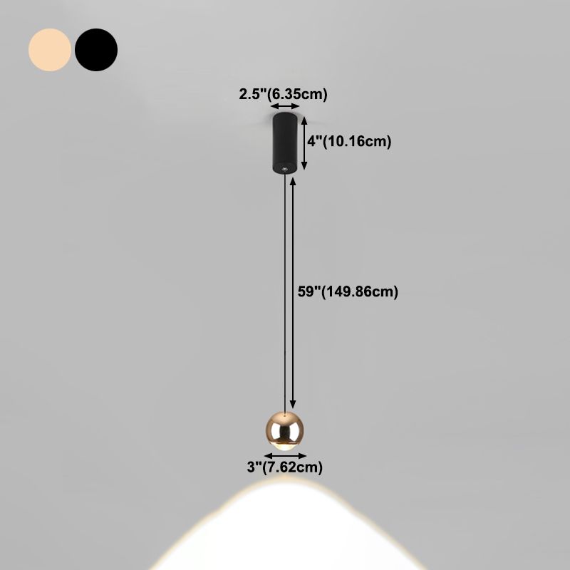 Postmoderne Aluminium -Anhänger Light Globe Form Hanging Anhänger für Wohnzimmer