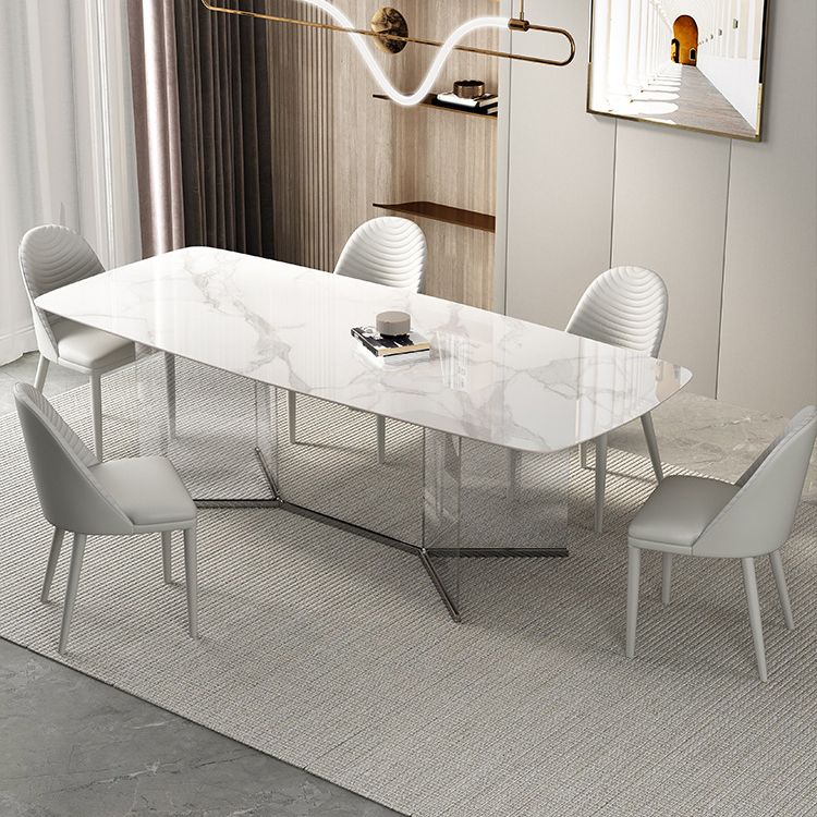 Designer Style Rectangle Dining Table Set 1/4/5 Pieces Acrylic Dining Table