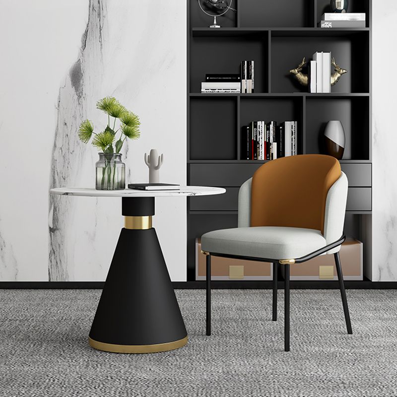 Modern Style Sintered Stone Dining Table Set Round 1/2/5 Pieces Dining Set for Home Use