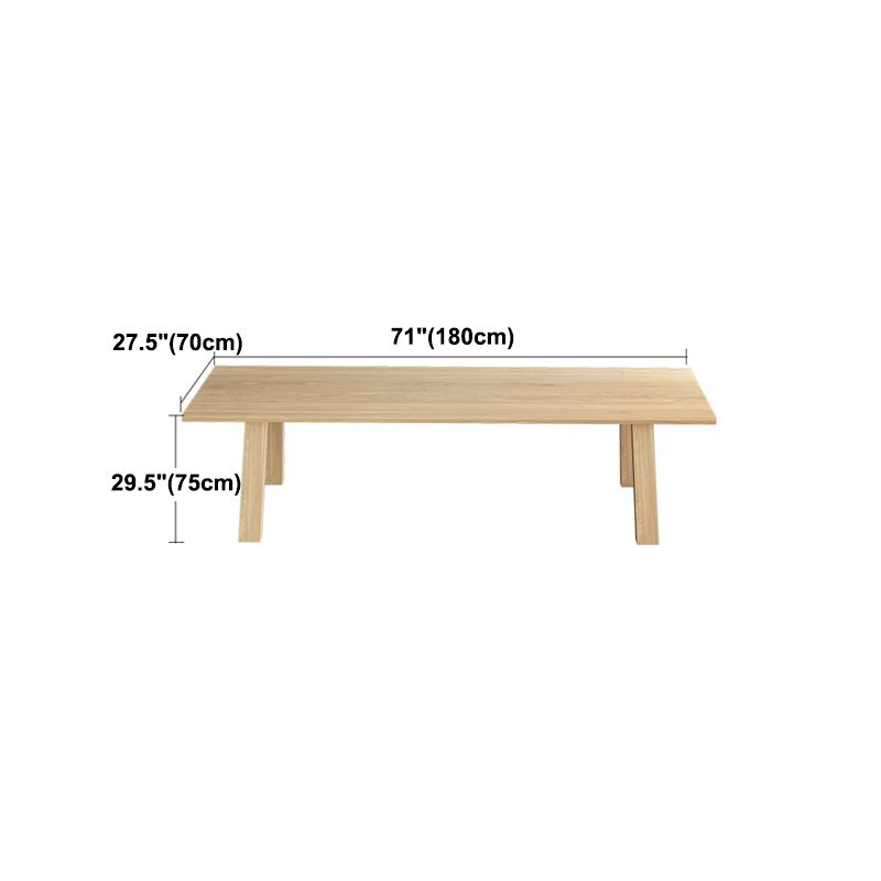 Rectangle Dining Table Solid Wood Dining Table with 4 Legs for Kitchen