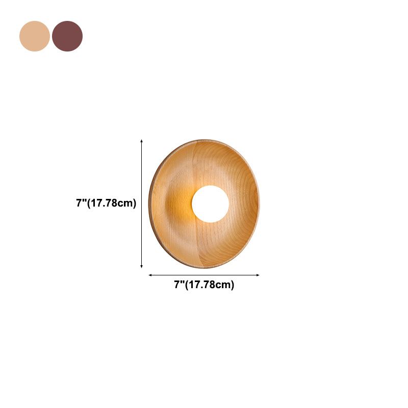 Modern Simplicity Wall Sconce Wooden 1-Light Wall Light for Interior Spaces