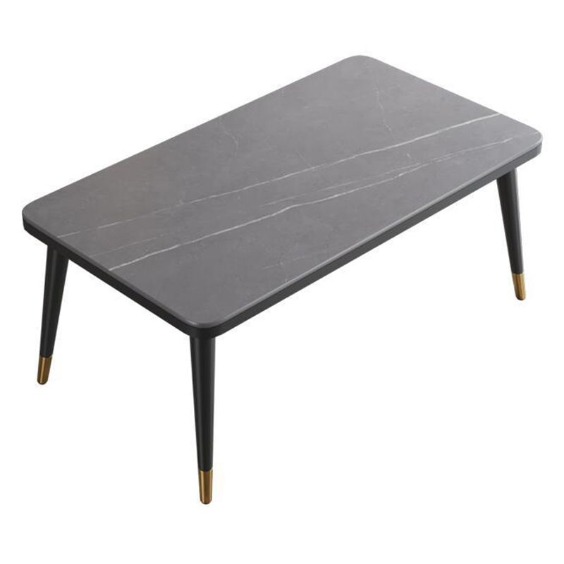 Sintered Stone Modern Dining Table Rectangle Table with 4 Legs for Home Use