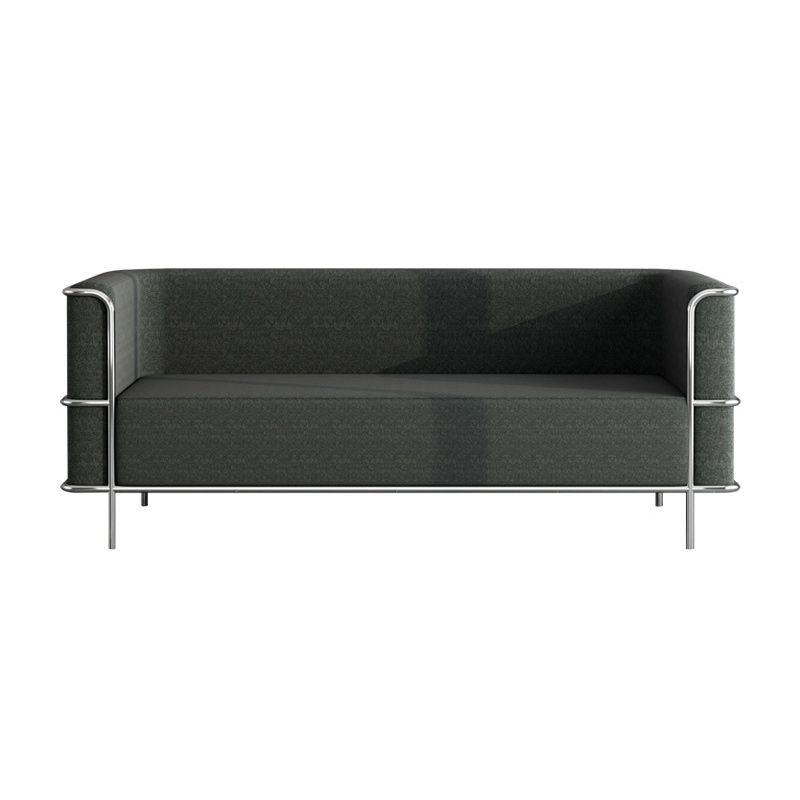 Tight Back Settee Stain Resistant Solid Color Sofa for Living Room