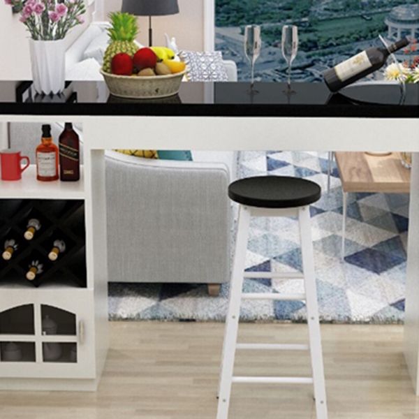 Contemporary Double Pedestal Rectangle Bar Table for Kitchen Dining Room