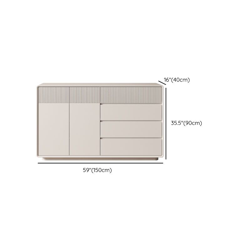 Contemporary Horizontal Combo Dresser Wooden Storage Dresser for Bedroom