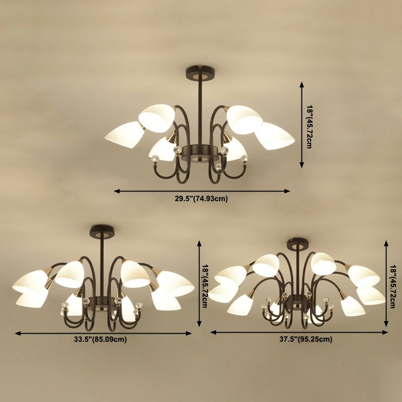 Accesorios de iluminación de lámpara de araña de spray de estilo moderno kit de luz colgante de múltiples cabezas