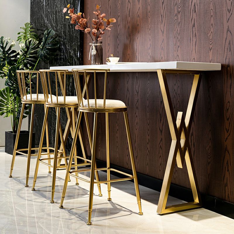 Glam Style Bar Set 1/2/4 Pieces Solid Wood Rectangle Counter Set