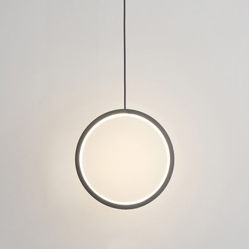 Kit de lampe suspendue en forme de bague simple Métalle Suspension de suspension de chevet Light