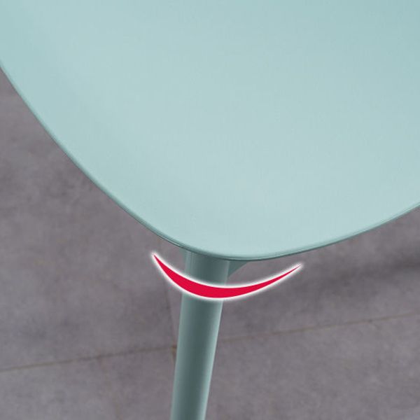 Plastic Dining Armless Kitchen Chair Open Back Dining Side Chair